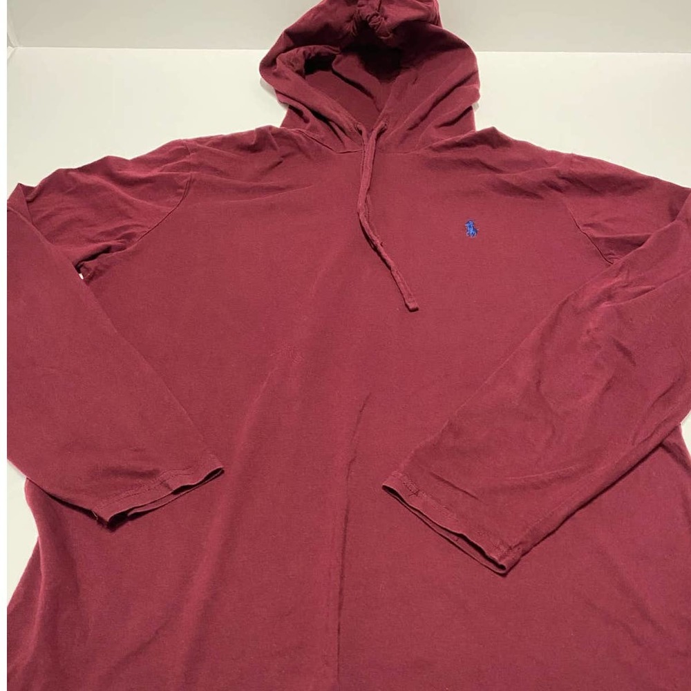POLO Ralph Lauren Mens Hoodie Red Wine Size Large